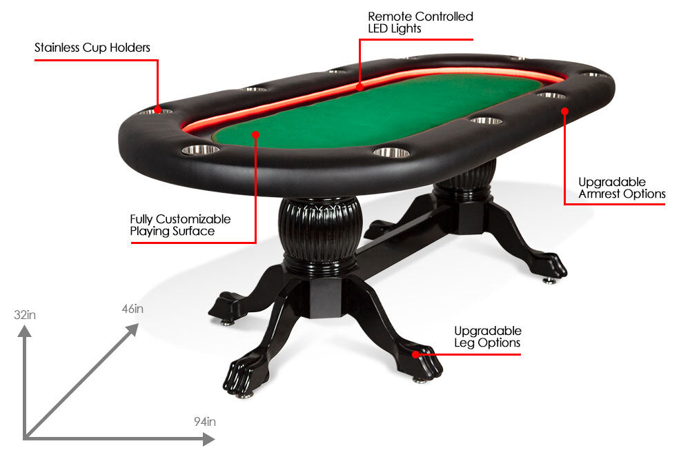BBO Elite Alpha LED Poker Table